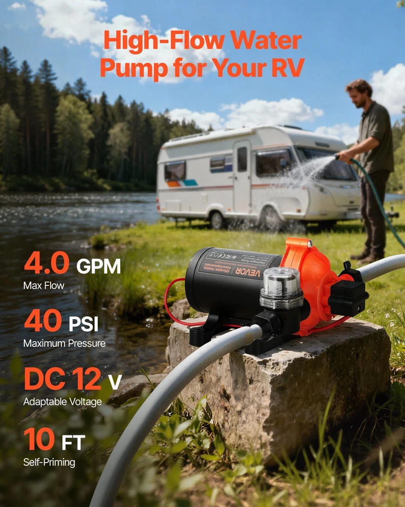 VEVOR 12V RV vandens siurblys
