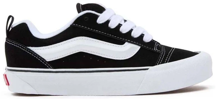 Vans Knu Skool Vyriški sportbačiai, Juodi/Tiesiai Balti (VN0009QC6BT)