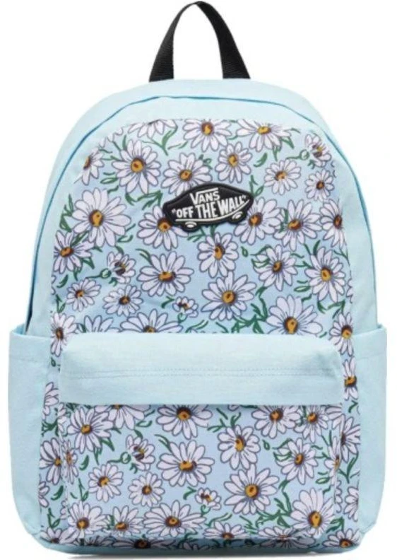 Vans Old Skool Grom kuprinė 18L, skaidriai mėlynos gėlių rašto, vaikams, mokyklinė kuprinė - VN000H56CAU1