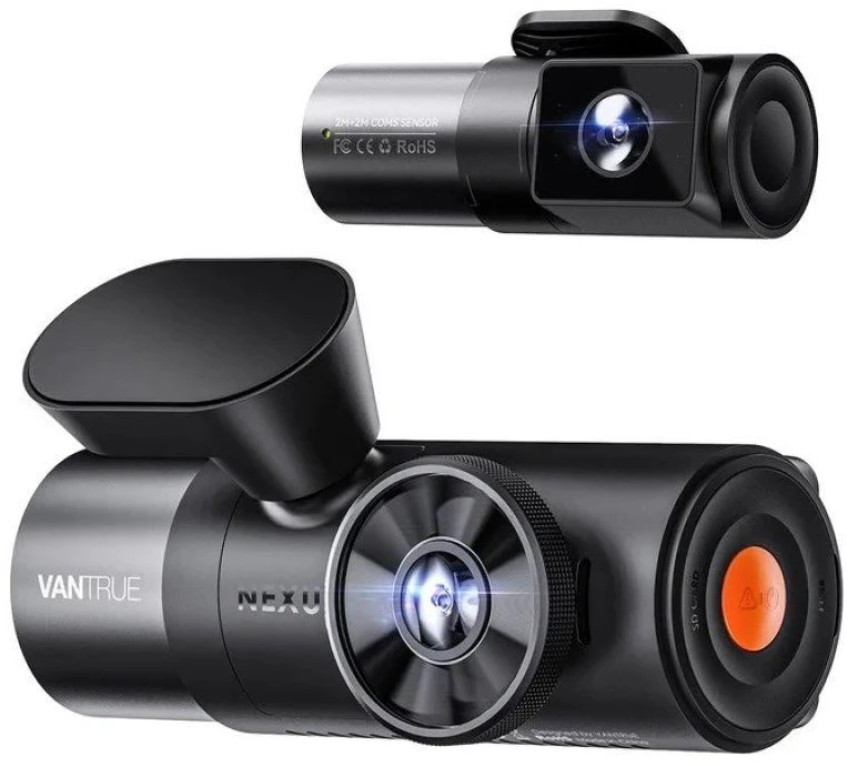 Automobilio Vaizdo Registratorius - VANTRUE N5 NEXUS 5 2592x1944 160° GPS Wi-Fi MicroSD iki 512GB