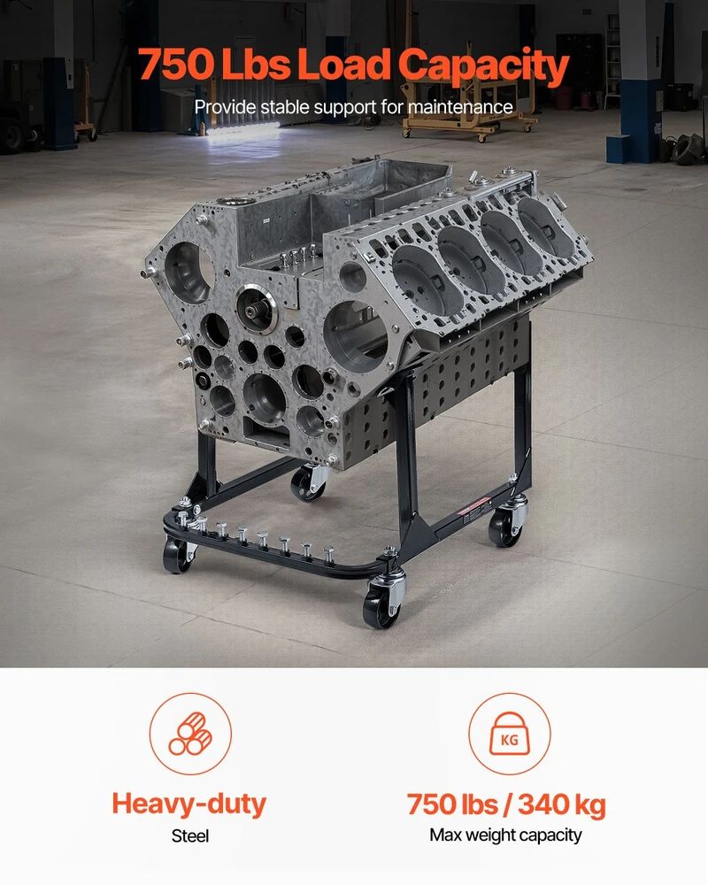 VEVOR Variklio stovas su 4 ratukais