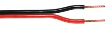 Cabletech Laidas kolonėlėms 2x0.35mm² juodas/raudonas (varinis)