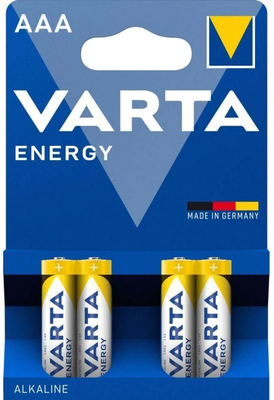 Ausinės VARTA Energy LR3 AAA šarminio tipo baterijų pakuotė (4 vnt.)