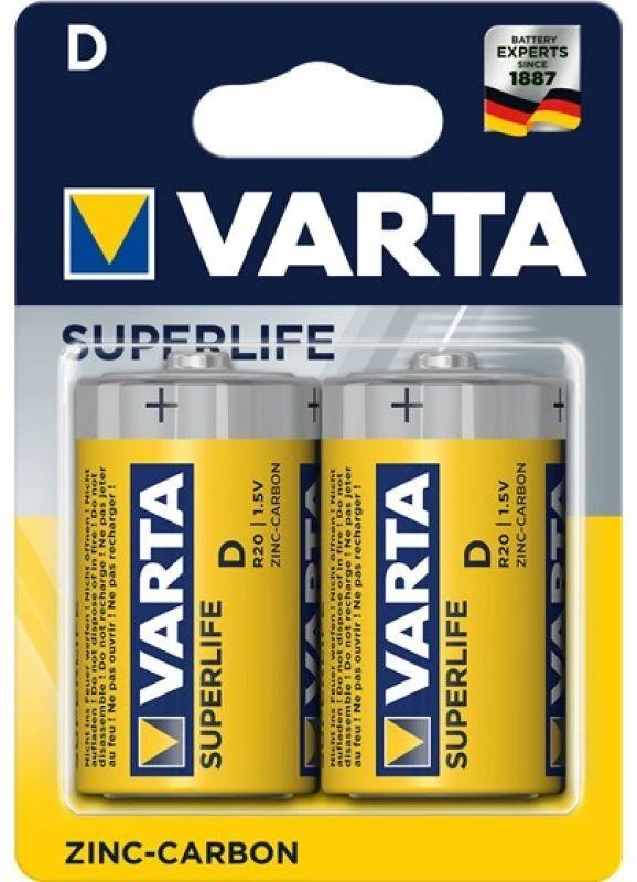 Varta R20 D buitinė baterija Cinko anglis