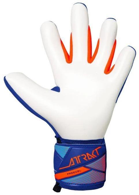 Vartininko pirštinės Reusch Attrakt Freegel Advance, mėlynos-oranžinės, 5670235 4129
