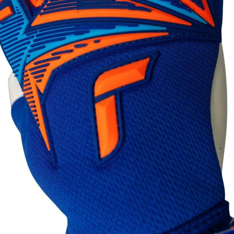 Vartininko pirštinės Reusch Attrakt Freegel Advance, mėlynos-oranžinės, 5670235 4129