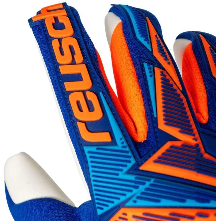 Vartininko pirštinės Reusch Attrakt Freegel Advance, mėlynos-oranžinės, 5670235 4129