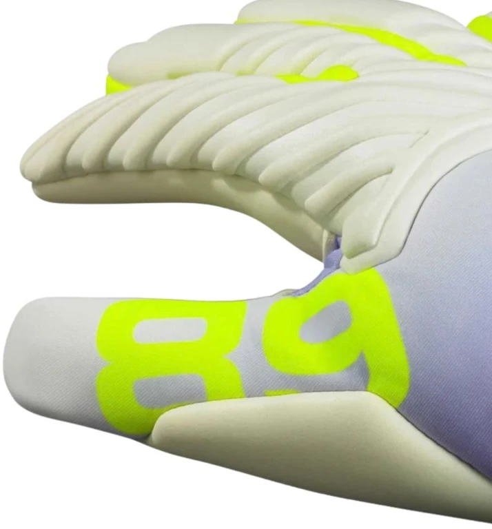 Vartininko pirštinės Select 89 Women v26, violetinės ir baltos su ryškiai geltonomis detalėmis