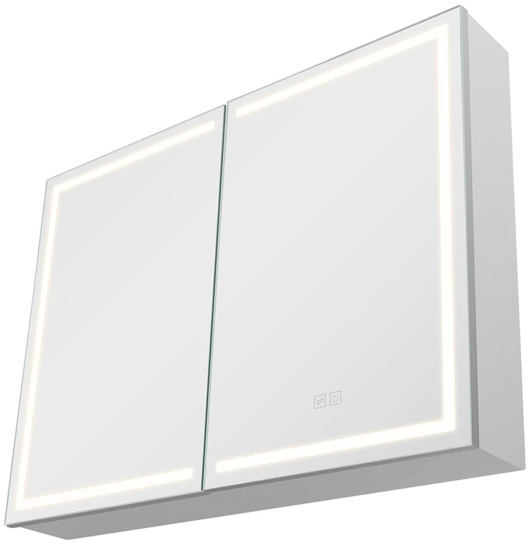 VEVOR Apšviesta vaistų spintelė su HD veidrodžiu 60 x 80 cm