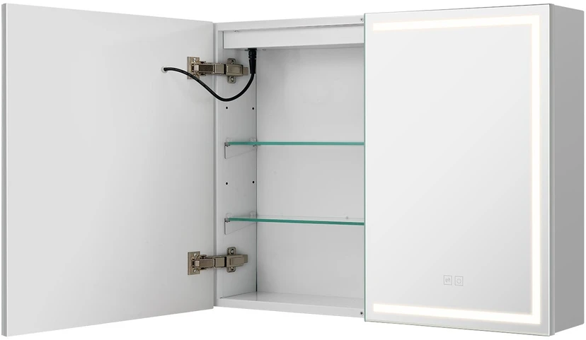 VEVOR Apšviesta vaistų spintelė su HD veidrodžiu 60 x 80 cm