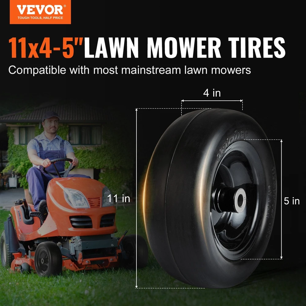VEVOR Vejapjovės ratai su ratlankiu 11x4-7, 2 vnt.