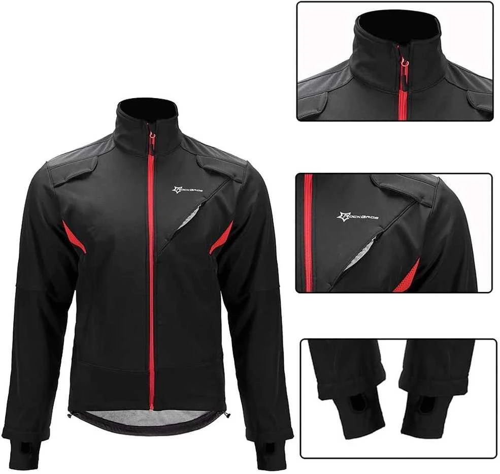 Rockbros YPW021 Windproof Cycling Sports Jacket Size XL – juodos spalvos