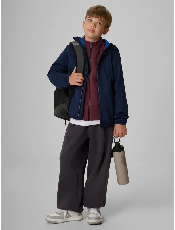 Vėjui atspari softshell striukė berniukams 4F, tamsiai mėlyna