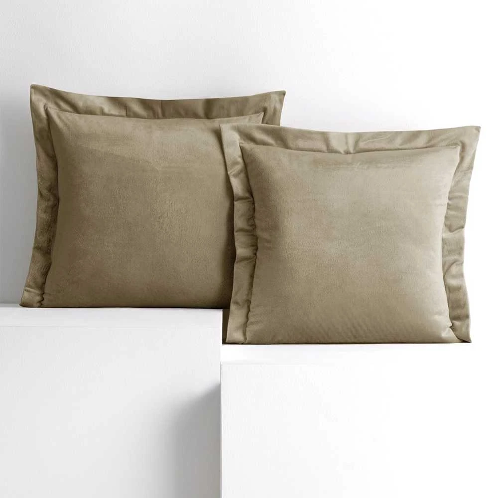 AmeliaHome Veliūriniai pagalvių užvalkalai 45×45 cm, 2 vnt., smėlio spalvos