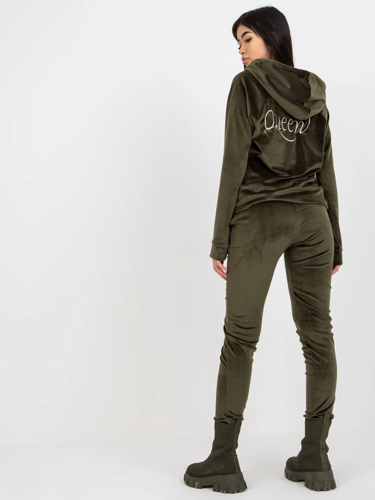 Veliūrinis komplektas moterims RV-KMPL-8443.98P-khaki