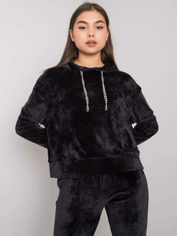 Veliūrinis treningas moterim LK-KMPL-508683.06-juoda
