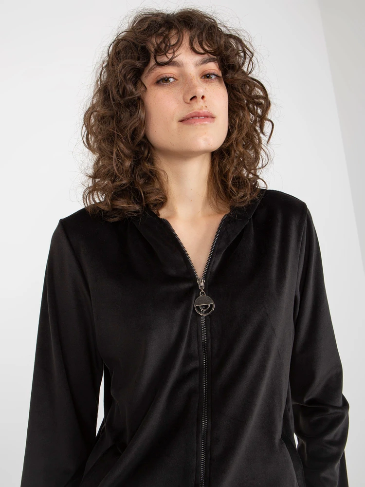 Veliūrinis treningas moterims LK-KMPL-509167.90-juoda