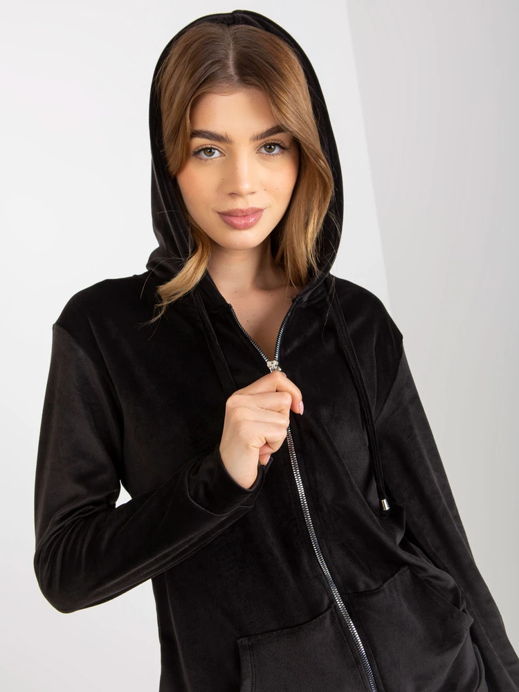 Veliūrinis treningas moterims RV-KMPL-6087-2.31X-juoda