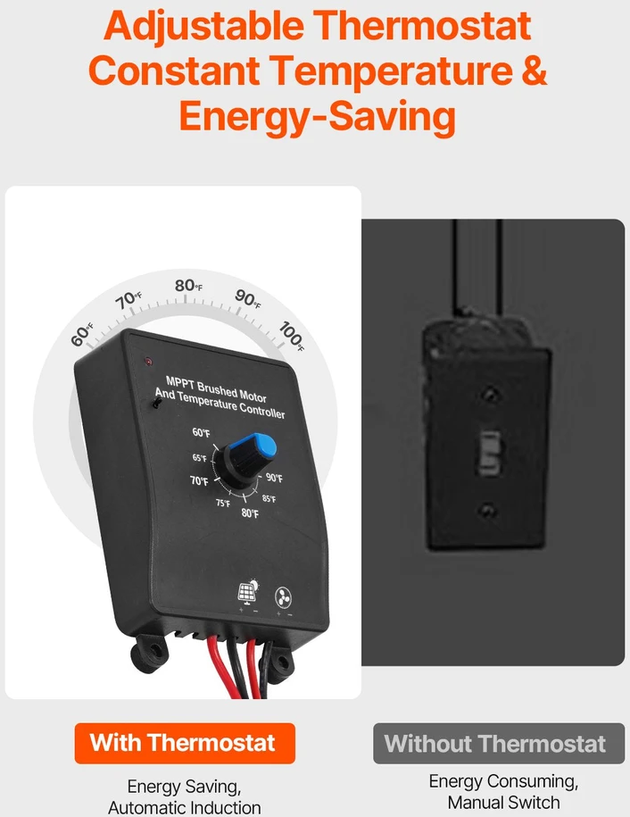 VEVOR 12 colių stogelinis vėdinimo ventiliatorius