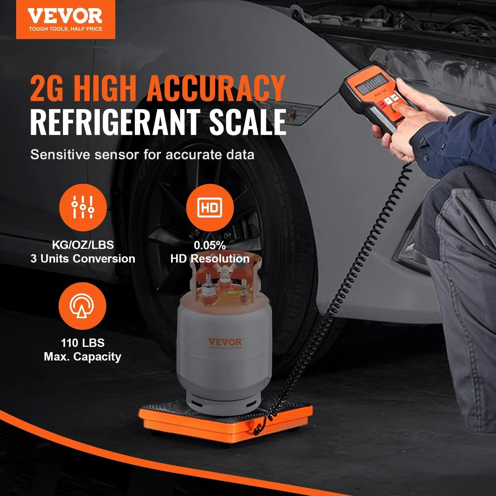 VEVOR Elektroninės šaldymo agentų svarstyklės 50 kg HVAC