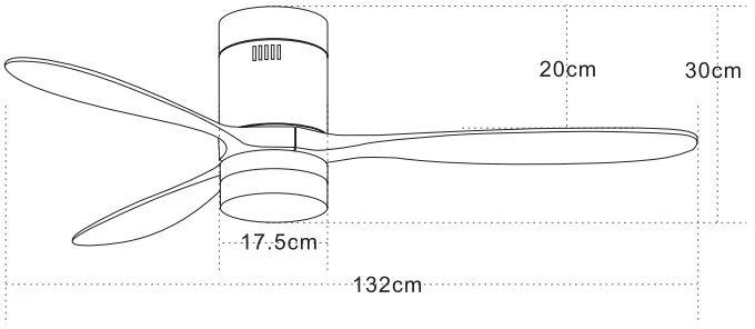 Ventiliatorius su 15W LED šviestuvu, juodas, 3000/4000/6000K, 19144