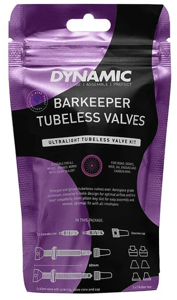 Ventilių bekamerinių komplektas Barkeeper Tubeless Valves 60 mm Dynamic