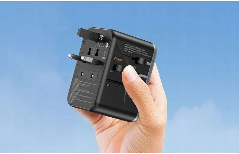 Vention FJFB0 GaN 2xUSB-C 2xUSB-A universalus kelioninis adapteris 65W (juodas)