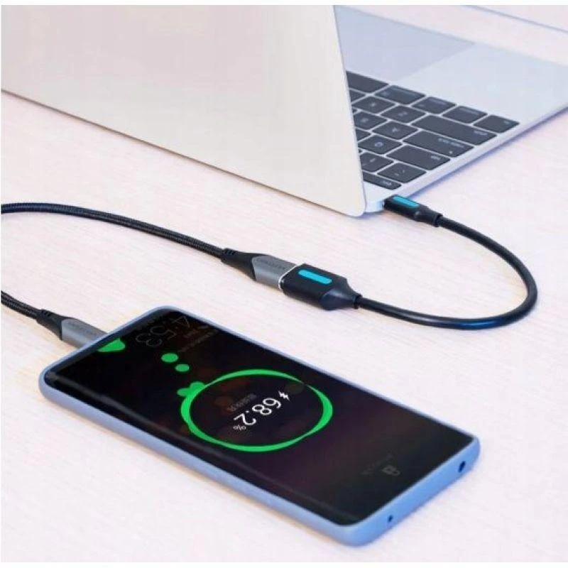„Vention“ USB 3.1 (1 kartos) C tipo kištukas į A tipo kištuką OTG kabelis, 0,15 m, juodas, PVC tipo