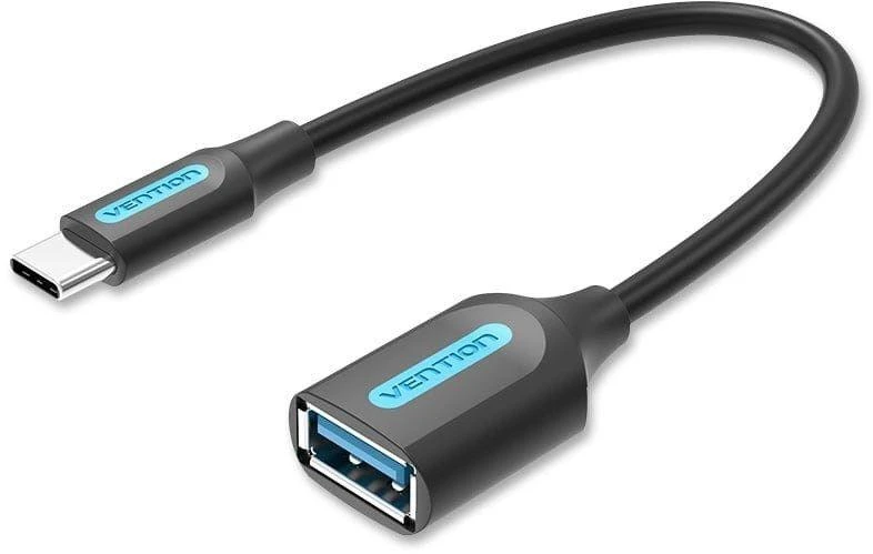 „Vention“ USB 3.1 (1 kartos) C tipo kištukas į A tipo kištuką OTG kabelis, 0,15 m, juodas, PVC tipo