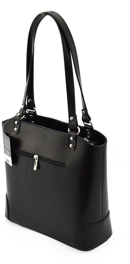 Vera Pelle duża shopperbag na ramię damska skórzana torebka pojemna