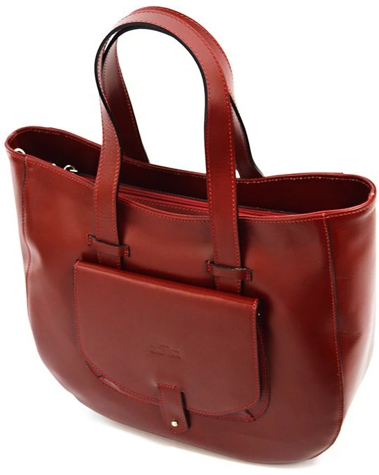 Vera Pelle Torebka na ramię skóra naturalna duża damska shopperbag