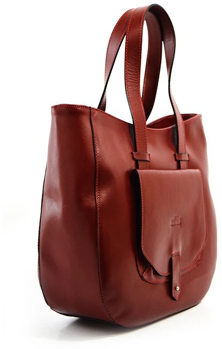 Vera Pelle Torebka na ramię skóra naturalna duża damska shopperbag