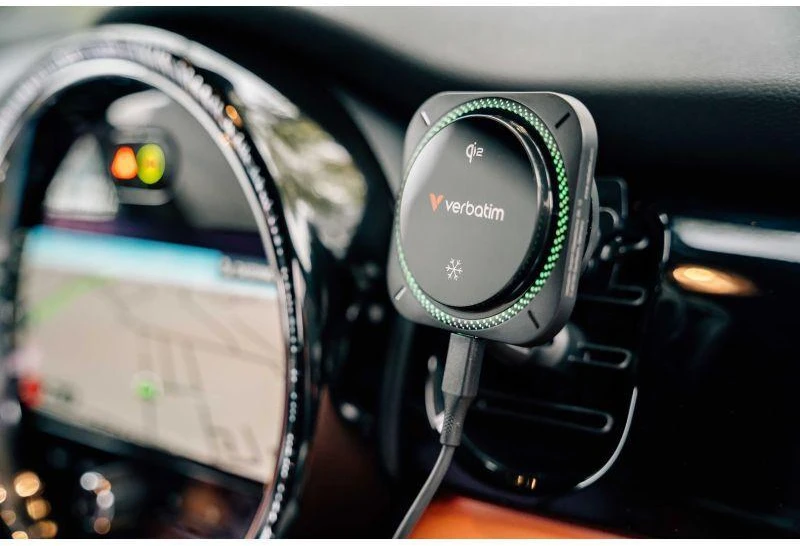 Verbatim įkroviklis automobilinis n Drive Qi2 15W RGB CND-01 juodos spalvos 31860