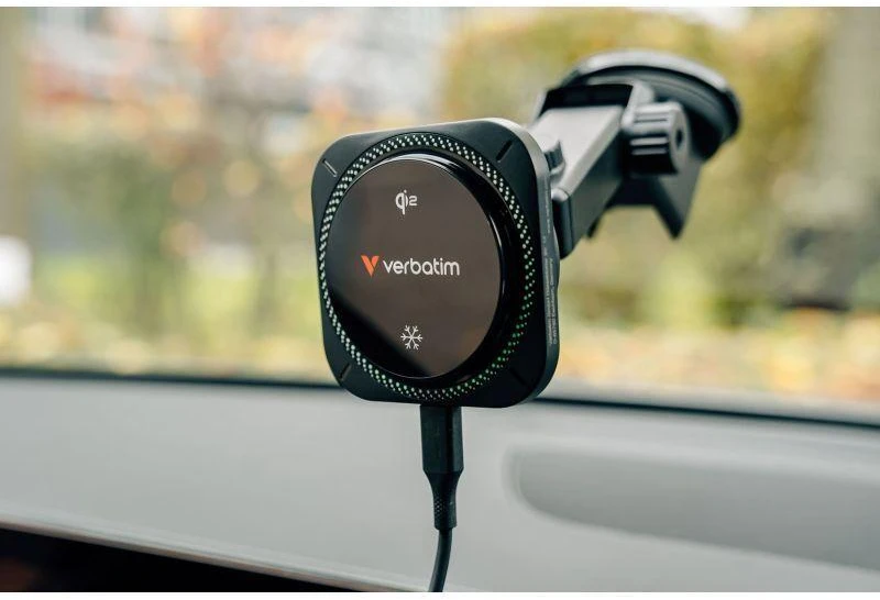 Verbatim įkroviklis automobilinis n Drive Qi2 15W RGB CND-01 juodos spalvos 31860