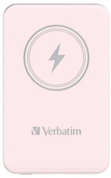 Verbatim Powerbank indukcinis / belaidis `n` Go 15W 10000mAh Wireless Magnetic rožinės spalvos 32248