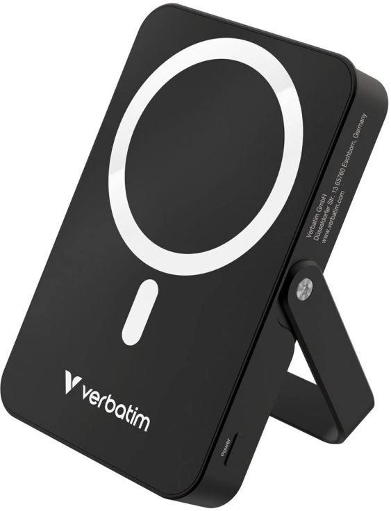 Powerbank Verbatim Charge n Go 10000mAh su stoveliu Magnetic Wireless juodos spalvos 32264