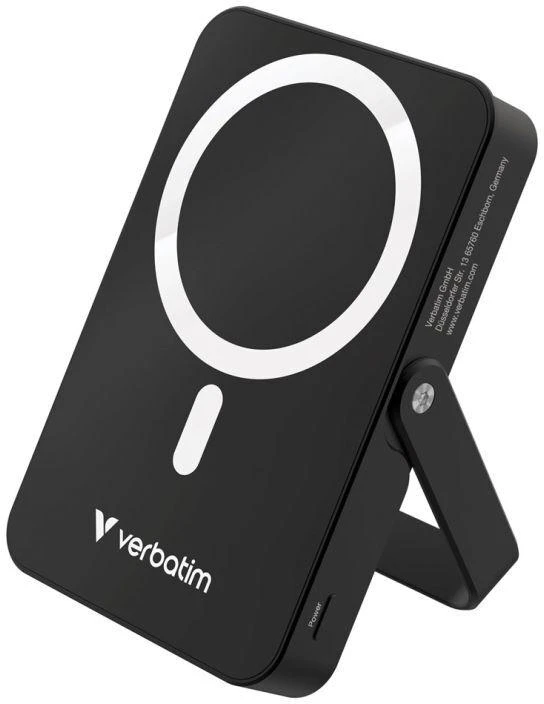 Powerbank Verbatim Charge n Go 10000mAh su stoveliu Magnetic Wireless juodos spalvos 32264