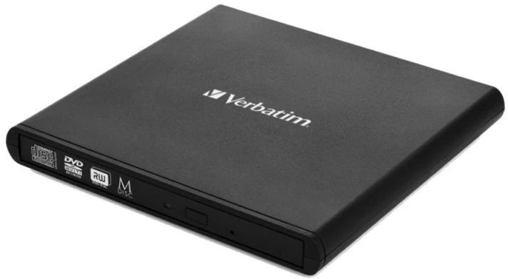 Išorinis otinis įrenginys Verbatim Slimline DVD USB2.0 juodos spalvos 53504