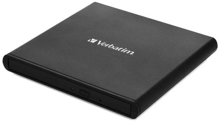 Išorinis otinis įrenginys Verbatim Slimline DVD USB2.0 juodos spalvos 53504