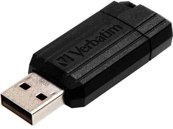Verbatim PinStripe USB atmintukas 64 GB USB A tipo 3.2 Gen 1 (3.1 Gen 1) Juoda