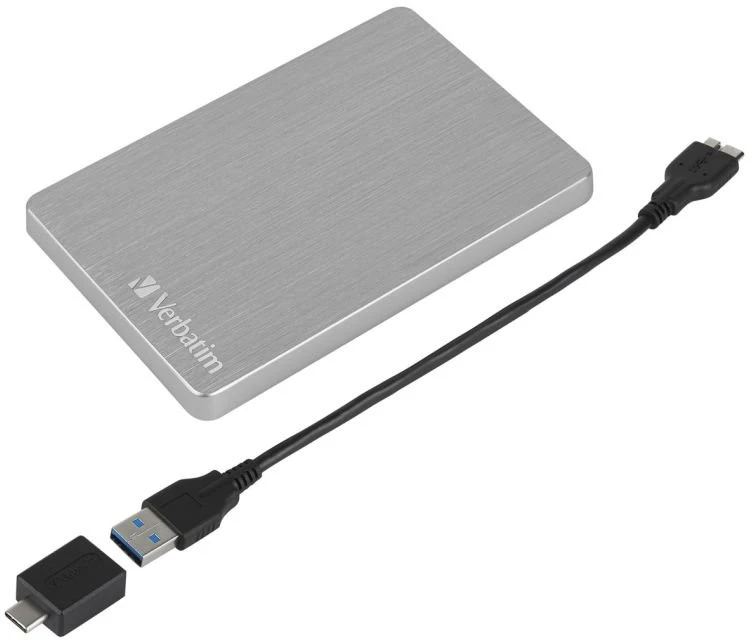Verbatim Store 'n' Go ALU Slim išorinis kietasis diskas 1 TB, sidabro spalvos