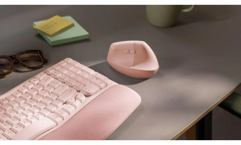 Vertikali pelė Logitech Lift, rožinė
