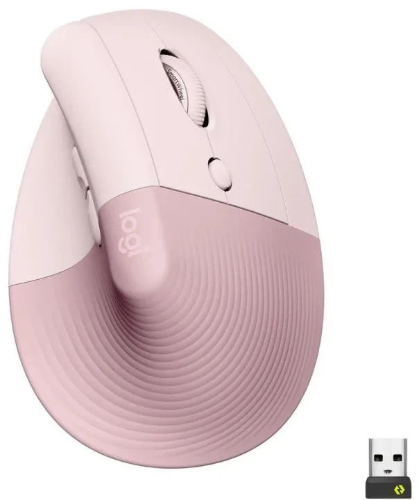 Vertikali pelė Logitech Lift, rožinė