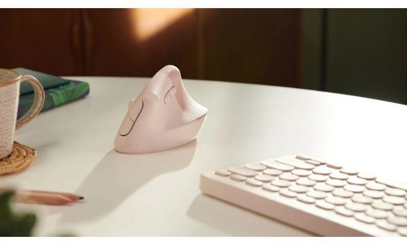 Vertikali pelė Logitech Lift, rožinė