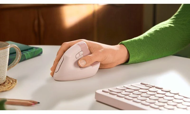 Vertikali pelė Logitech Lift, rožinė