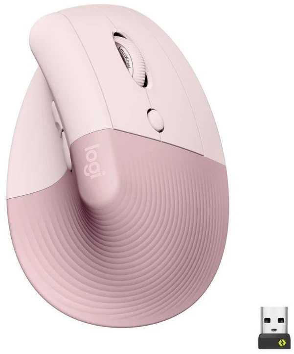 Vertikali pelė Logitech Lift, rožinė