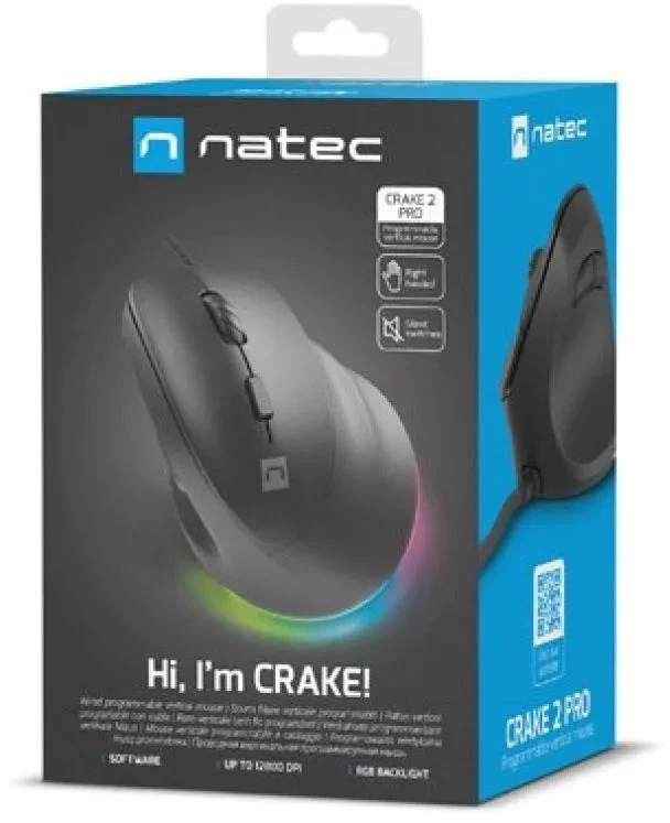 NATEC Crake 2 Pro pelė Universal dešinei rankai USB Type-A Optinė 12800 DPI