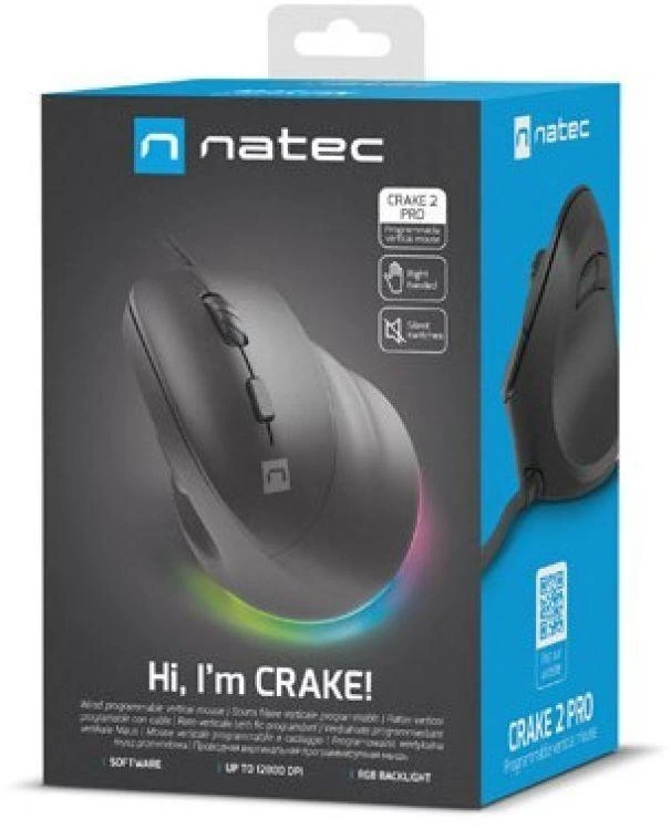 NATEC Crake 2 Pro pelė Universal dešinei rankai USB Type-A Optinė 12800 DPI
