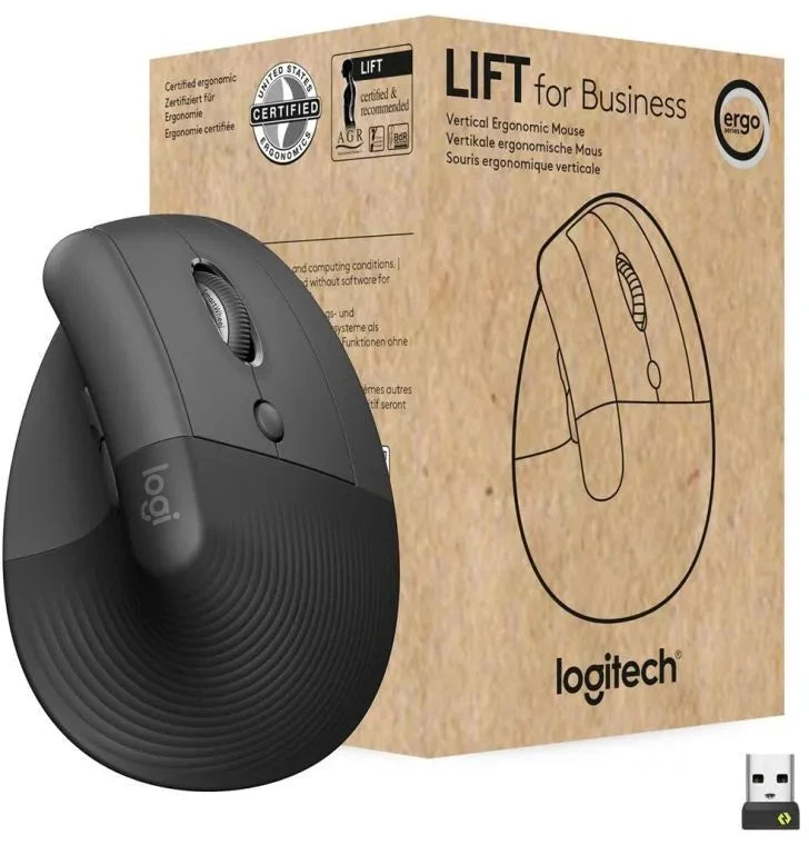 Belaidė pelė Logitech Lift, Grafito spalvos
