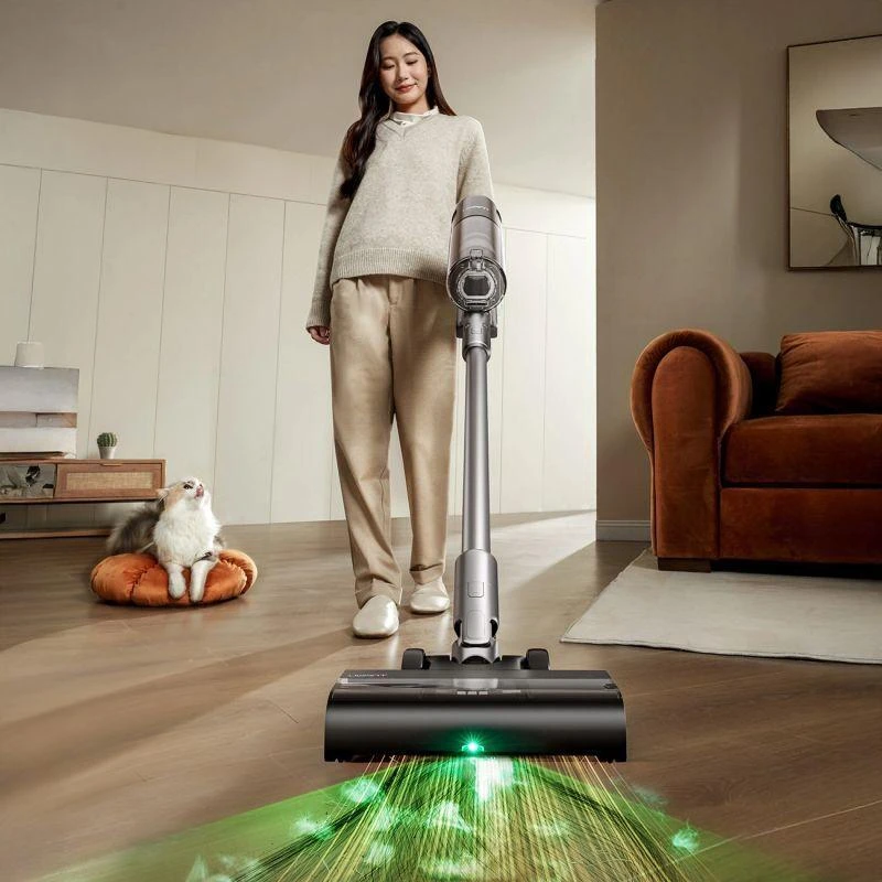 Vertikalus dulkių siurblys UWANT V800 su savaiminio išsivalymo stotele – pilkas